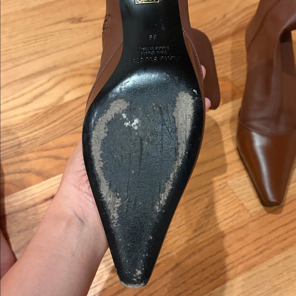 Acne Dark Brown Ankle Boots - Picture 3 of 7